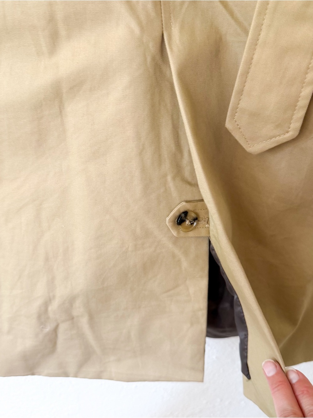 Mango Classic Double Breasted Belted Longline Trench Coat in Beige - Picture 12 of 16